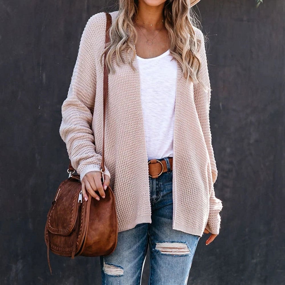 Women's Oversized Knitted Cardigan | Loose Fit Open Front | 6 Colors | S–XL