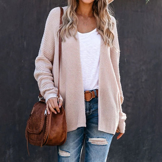 Women's Oversized Knitted Cardigan | Loose Fit Open Front | 6 Colors | S–XL