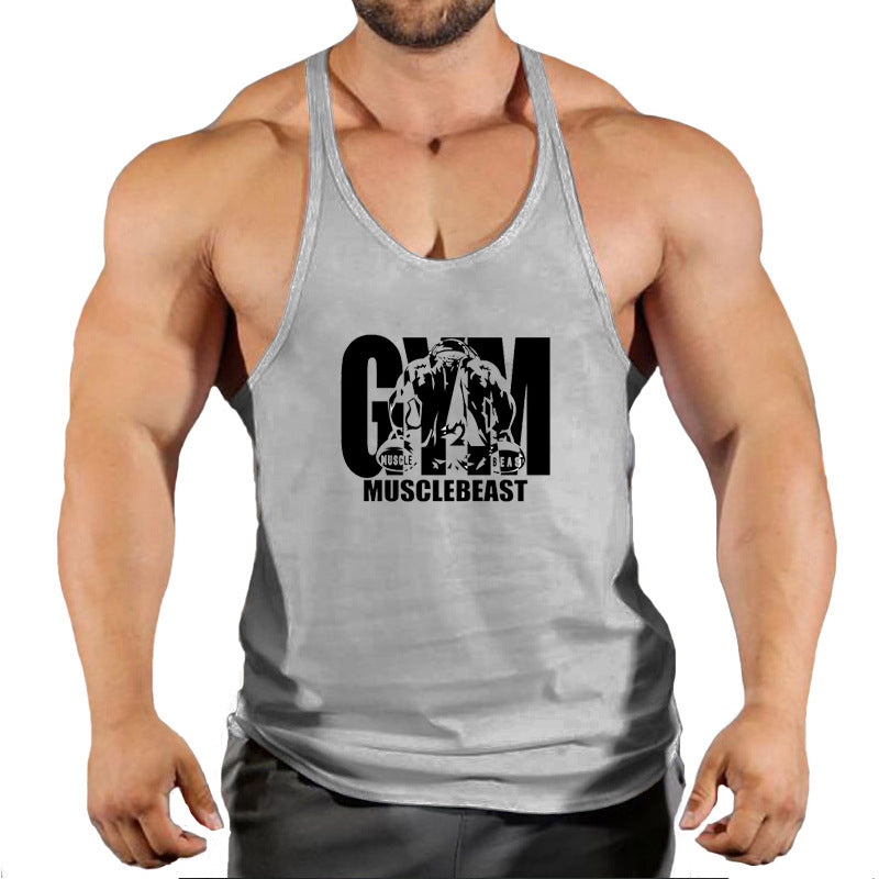 Men's Breathable Elastic Muscle Fitness Running Vest