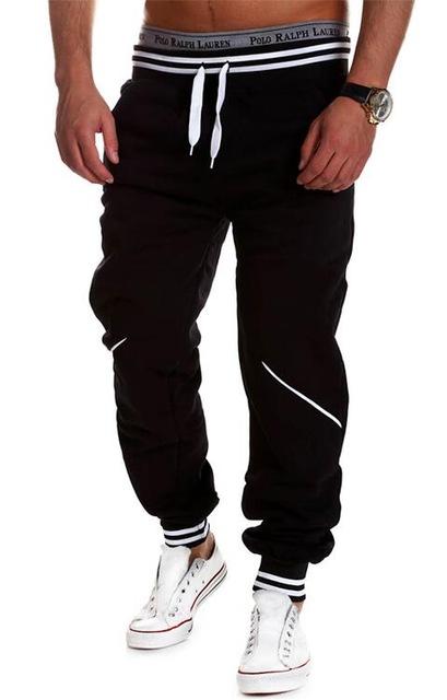 Men's Sports Pants with Color Block Design