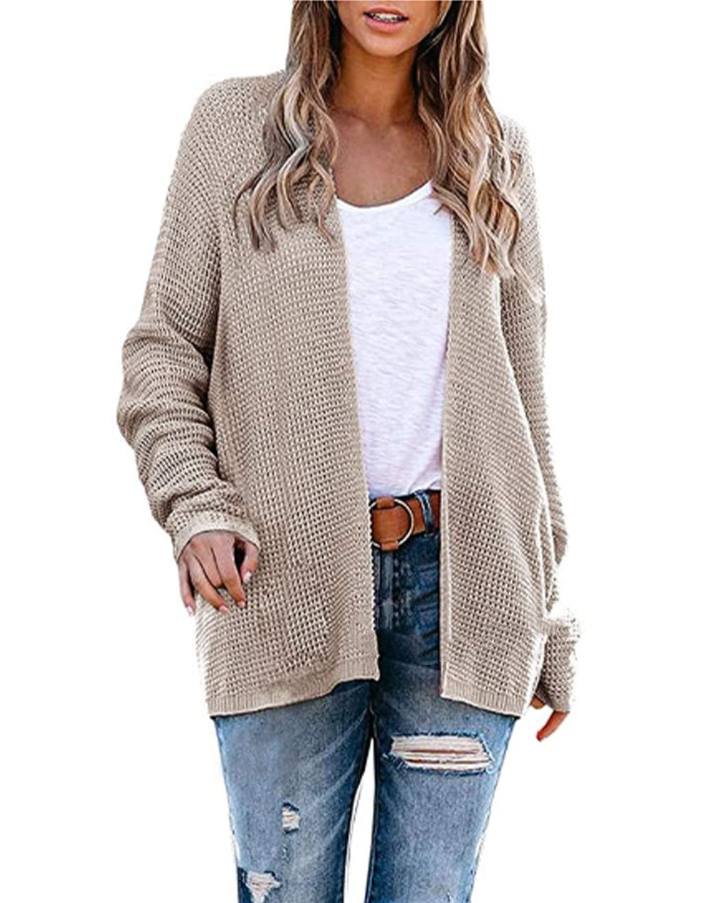 Women's Oversized Knitted Cardigan | Loose Fit Open Front | 6 Colors | S–XL