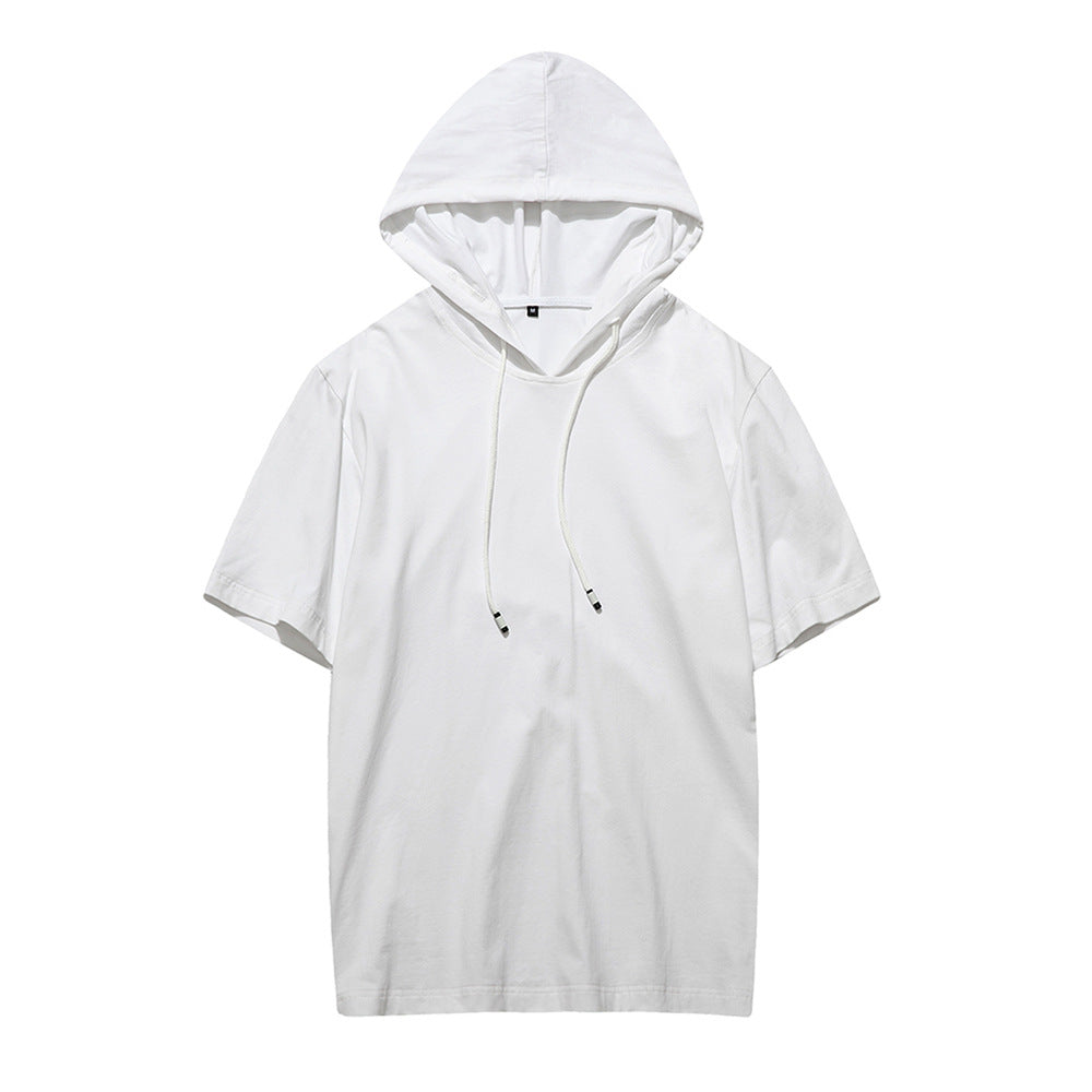 Men's Hooded Short Sleeve Casual Sweatshirt