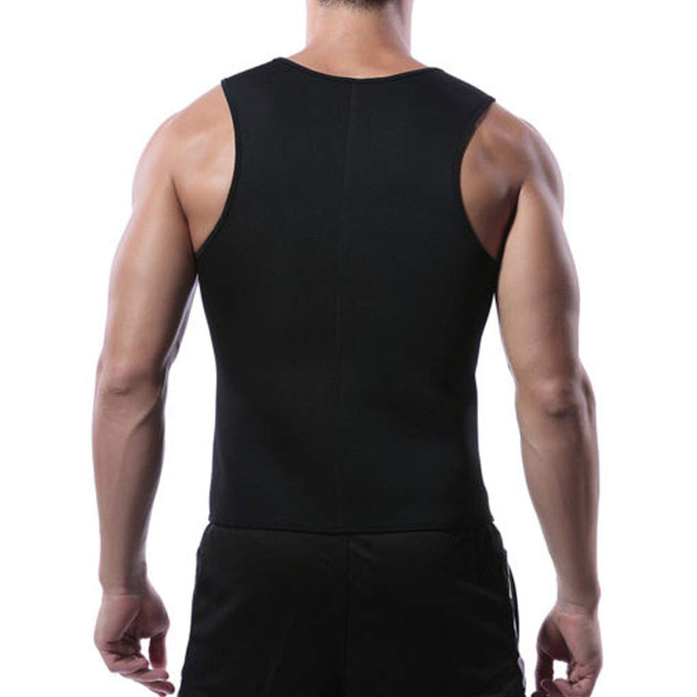 Men's Neoprene Waist Trainer Vest — Weight Loss Sauna Suit
