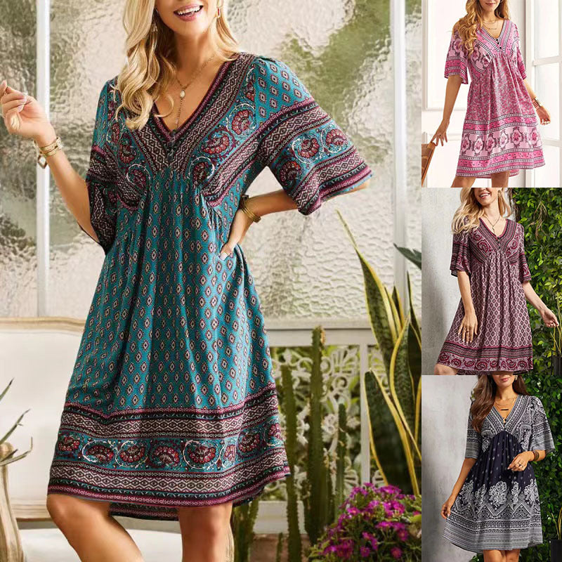Summer New Ethnic Style Dress for Women