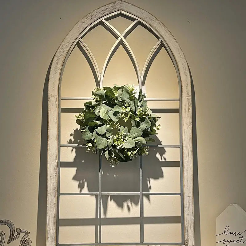 Artificial Eucalyptus Wreath | Faux Greenery Door Wreath | Farmhouse Home Decor