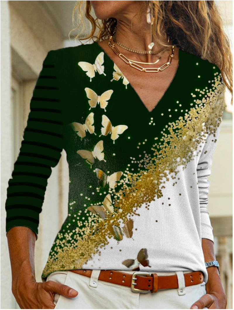 Retro Bow Slim Fit T-Shirt for Women
