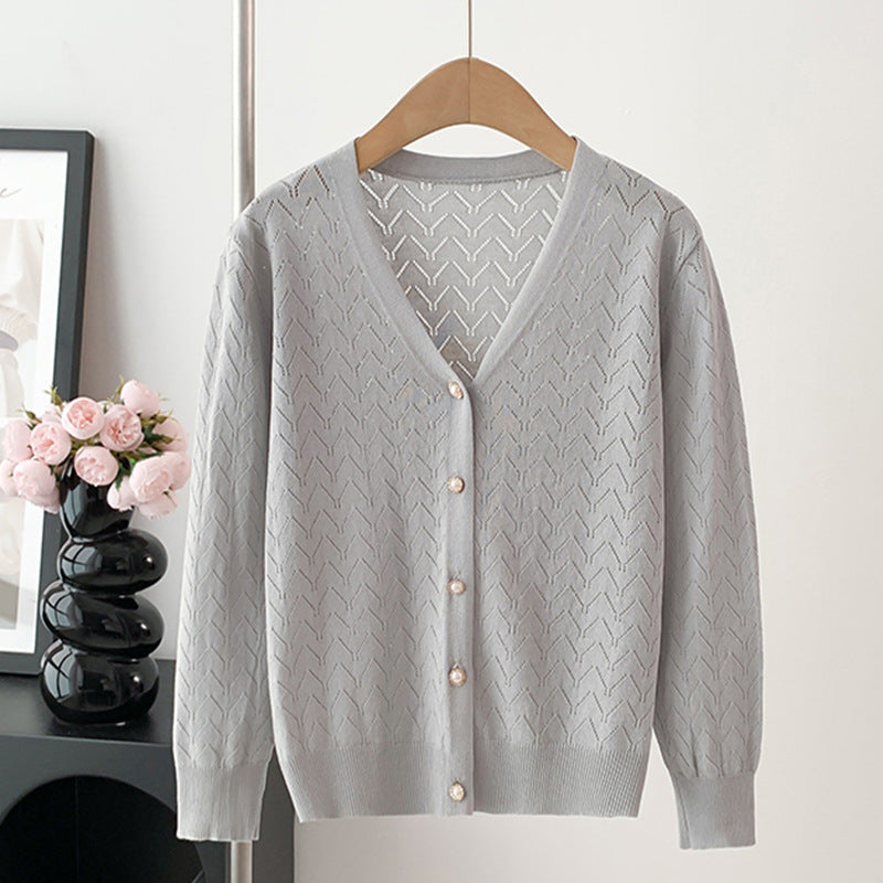 Girl's Thin Knitted Cardigan UV Jacket for Ages 5+