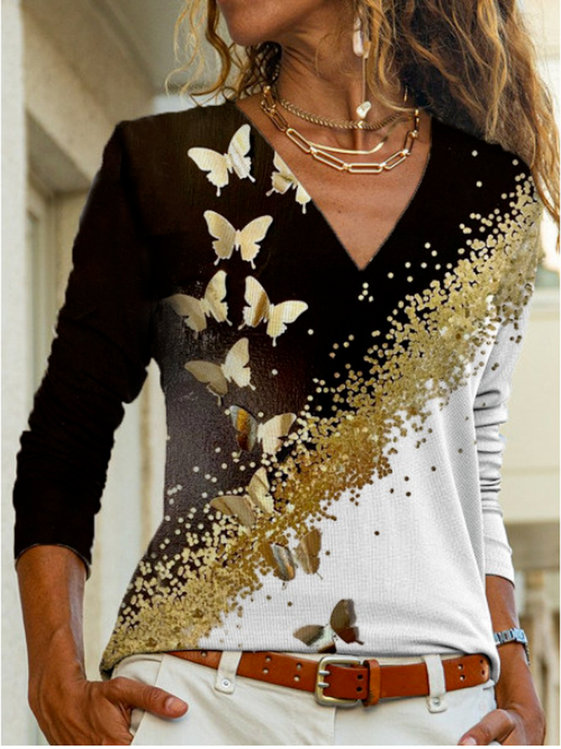 Retro Bow Slim Fit T-Shirt for Women