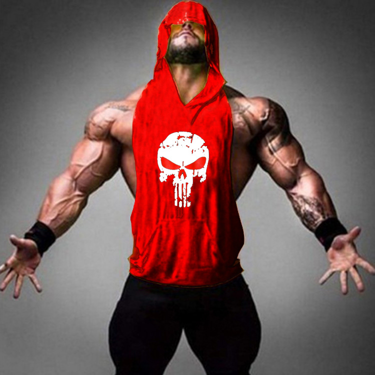 Hooded Skull Bodybuilding Tank Top