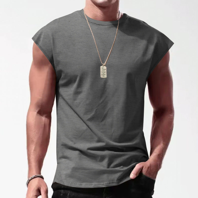 Men's Casual Sleeveless T-Shirt for Outdoor Activities