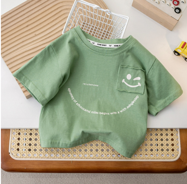 Kids' Summer Casual Cotton Cartoon Short Sleeve T-Shirt