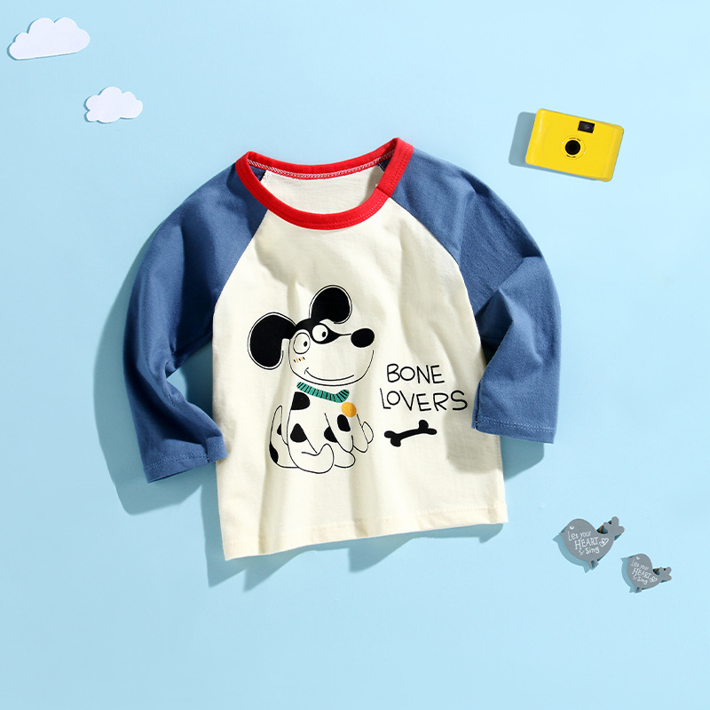 Cotton Cartoon Short Sleeve T-shirt for Kids