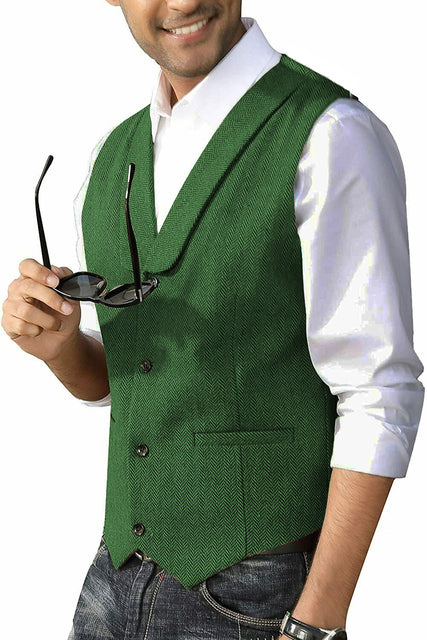Men's Slim Fit Cashmere Blend Casual Business Vest