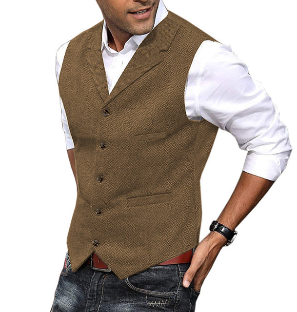 Men's Slim Fit Vest for Four Seasons Wedding Parties