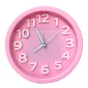 3D Big Round Silent Quartz Alarm Clock for Bedrooms