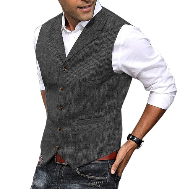 Men's Slim Fit Vest for Four Seasons Wedding Parties