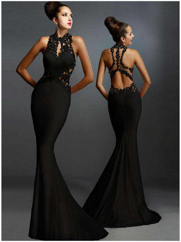 Mermaid Tail Evening Gown Dress with Fitted Design