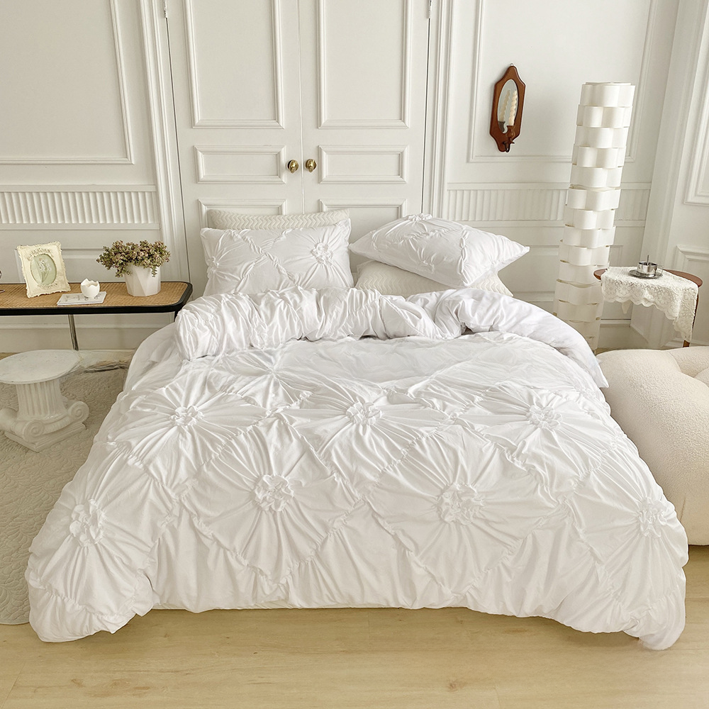 3D Floral Quilt Cover Set | Duvet Cover & Pillowcases | Multiple Sizes & Colors