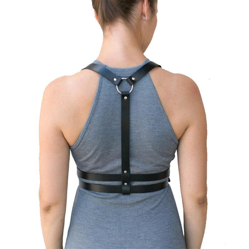Punk Waist Cincher with Stylish Strap for Fashion