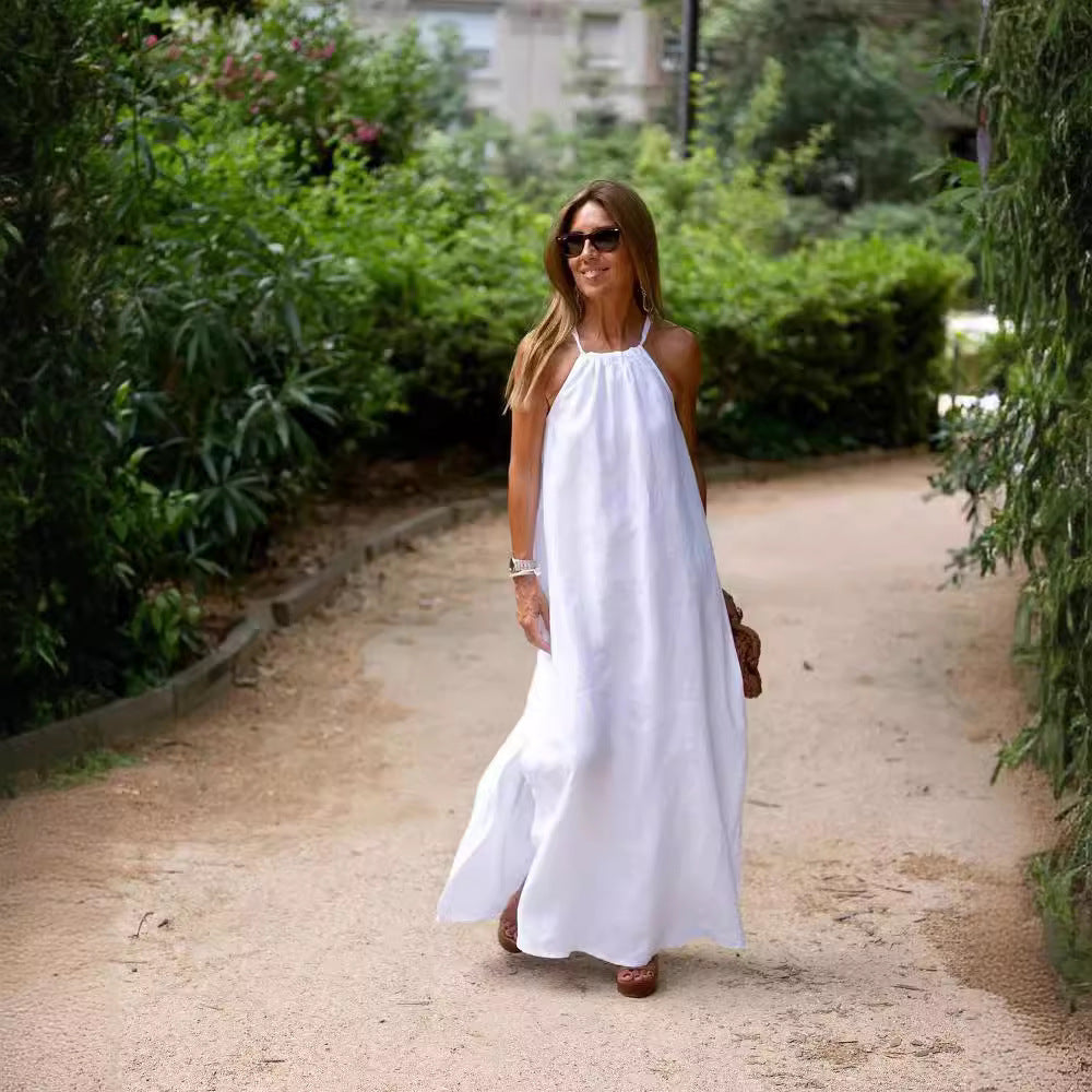 Spring/Summer Women's Cotton-Linen Dress