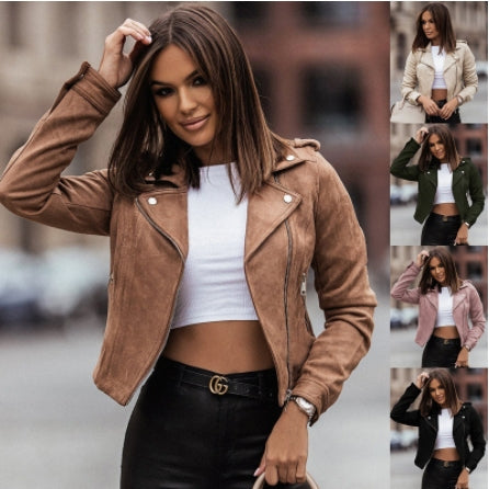 Women's Velvet Casual Jacket | Retro Artistic Style | Pink, Green, Black | S–L