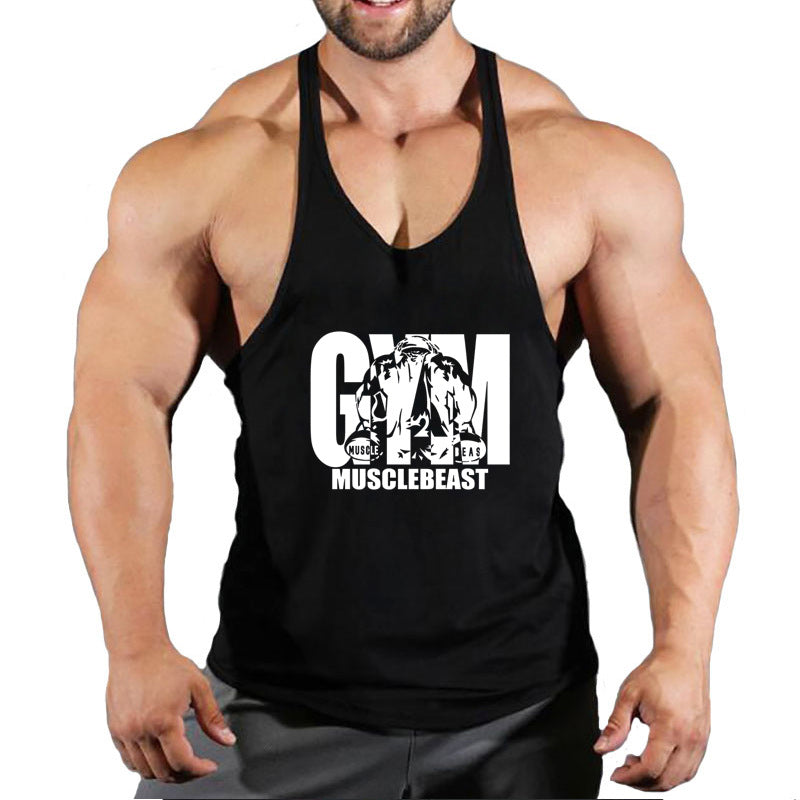 Men's Breathable Elastic Muscle Fitness Running Vest