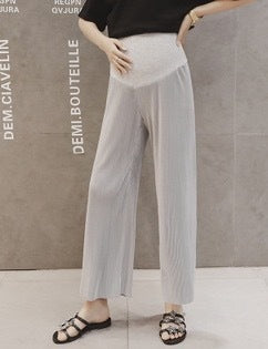 Spring Summer Maternity Wide-leg Casual Trousers