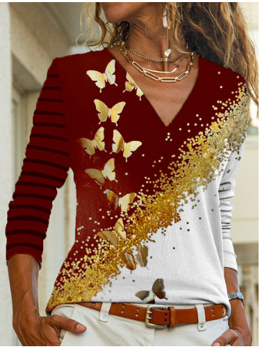 Retro Bow Slim Fit T-Shirt for Women
