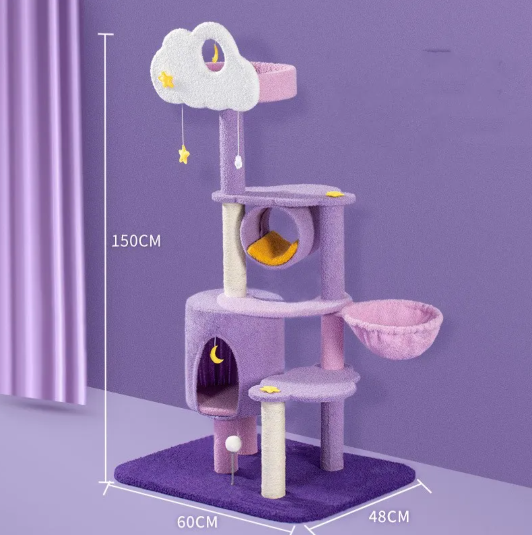 Large Cat Scratching & Jumping Platform — Multi-Level Cat Tree