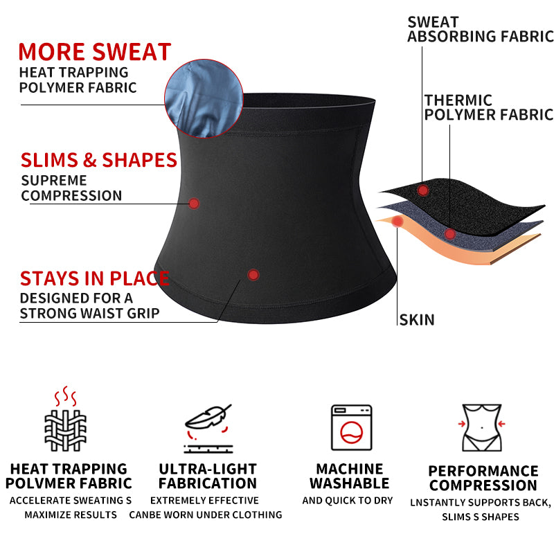 Men's Sauna Body Shaper Waist Trainer — Slimming Belt