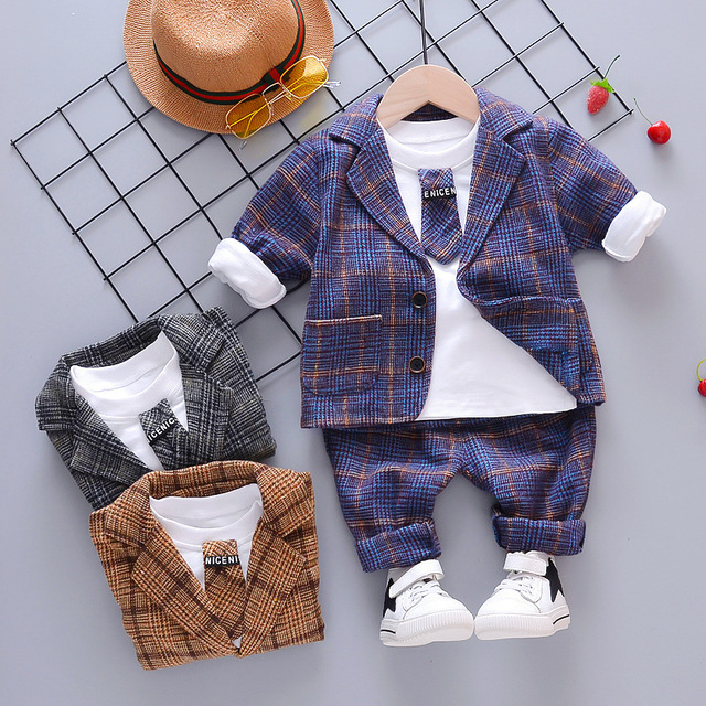 Boys' 3-Piece Spring and Autumn Outfit Set