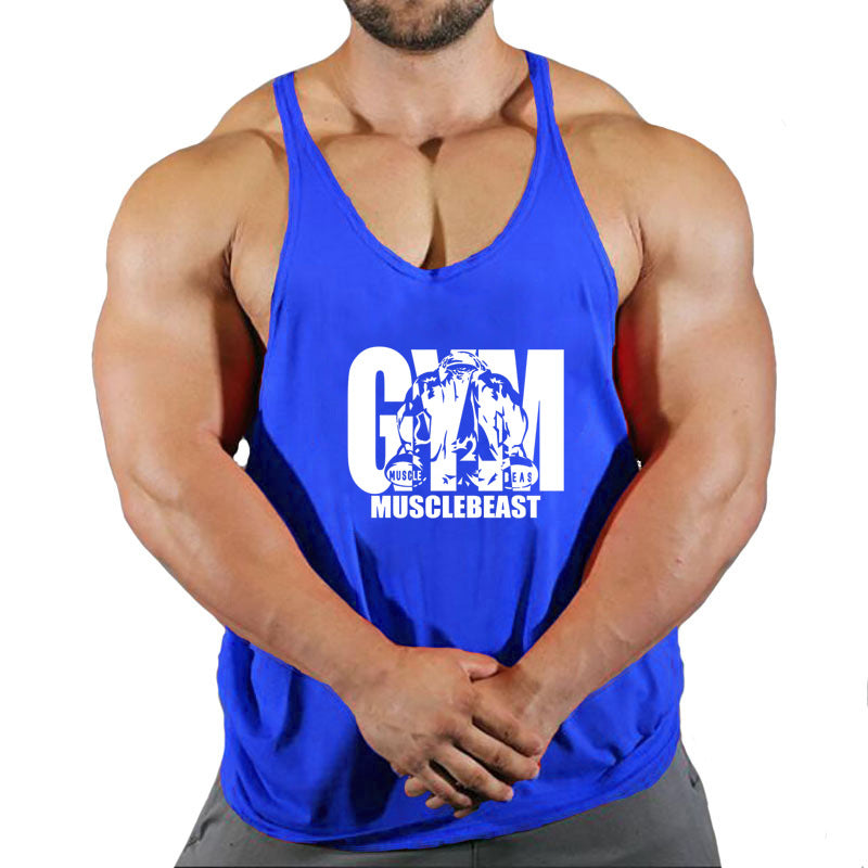 Men's Breathable Elastic Muscle Fitness Running Vest