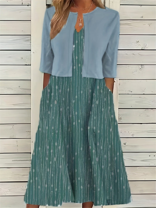 Digital Printed Dress Suit for Women
