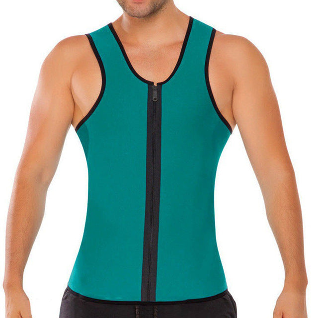 Men's Neoprene Waist Trainer Vest — Weight Loss Sauna Suit