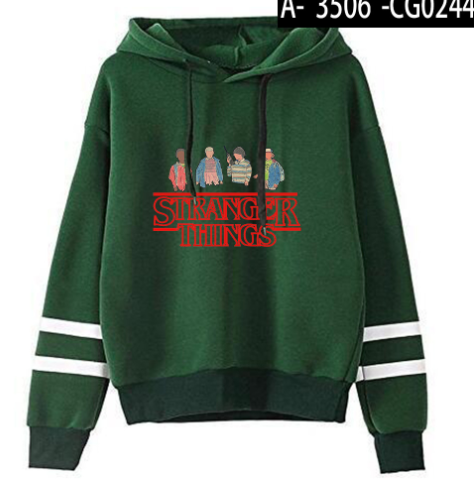 Stranger Things Graphic Long Sleeve Hoodie