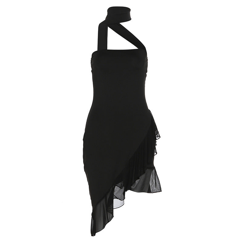 Women's Halter Off-Shoulder Slim Fit Dress