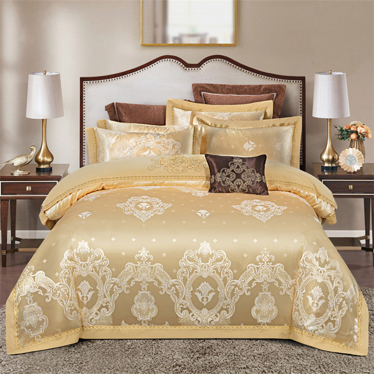 Pure Cotton Jacquard 4-Piece Bedding Set