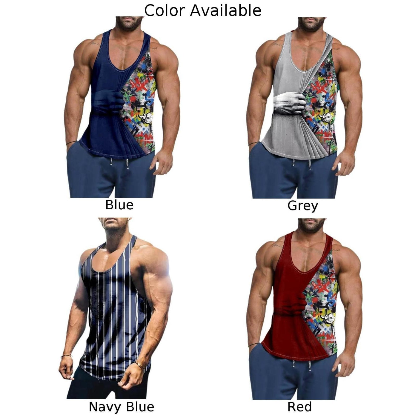 Men's Cotton Loose Breathable Gym Vest — Workout Tank Top