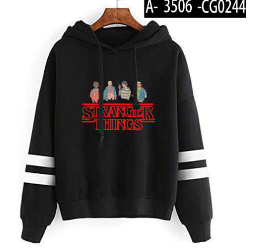 Stranger Things Graphic Long Sleeve Hoodie
