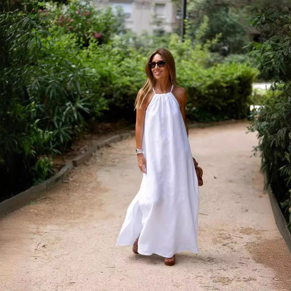 Spring/Summer Women's Cotton-Linen Dress