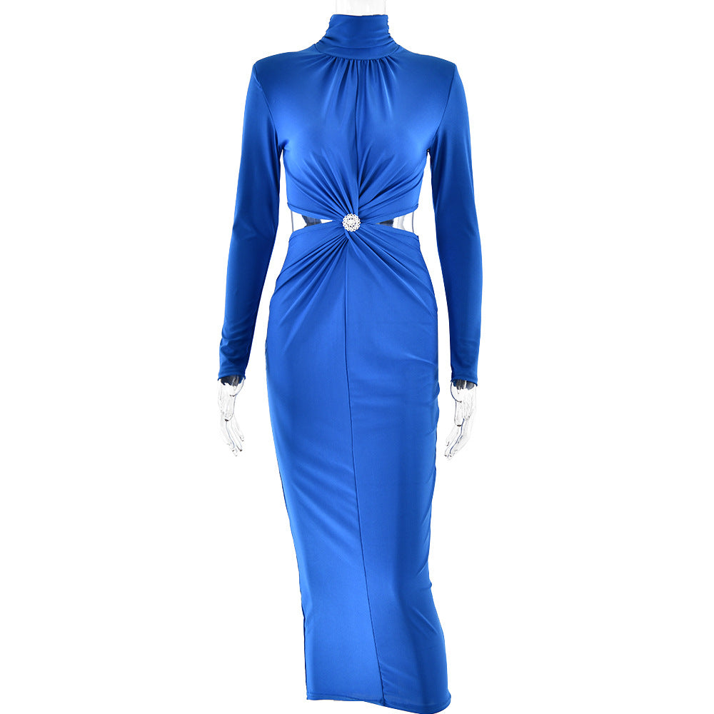 Women's Half Turtleneck Long Sleeve Dress
