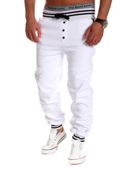 Men's Sports Pants with Color Block Design