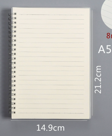Transparent Frosted Notebook - Coil Bound Student Supplies