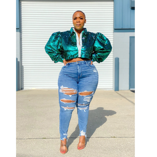 Women's Large Denim Trousers — Relaxed Fit