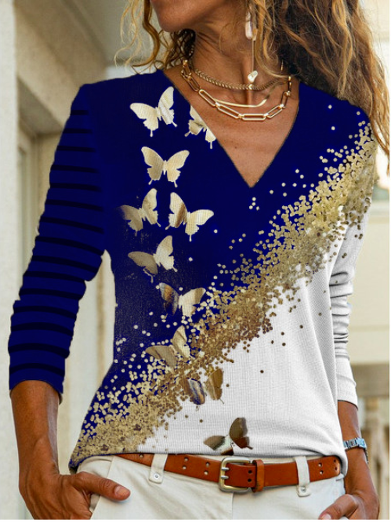 Retro Bow Slim Fit T-Shirt for Women