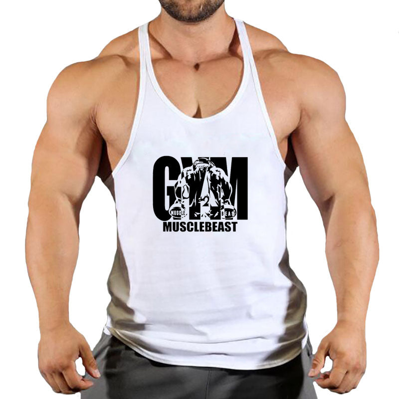 Men's Breathable Elastic Muscle Fitness Running Vest