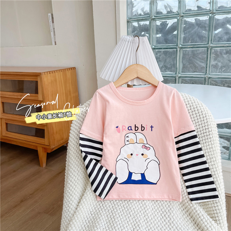 Cotton Cartoon Short Sleeve T-shirt for Kids