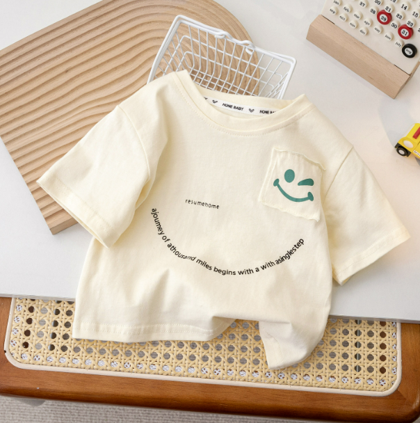 Kids' Summer Casual Cotton Cartoon Short Sleeve T-Shirt
