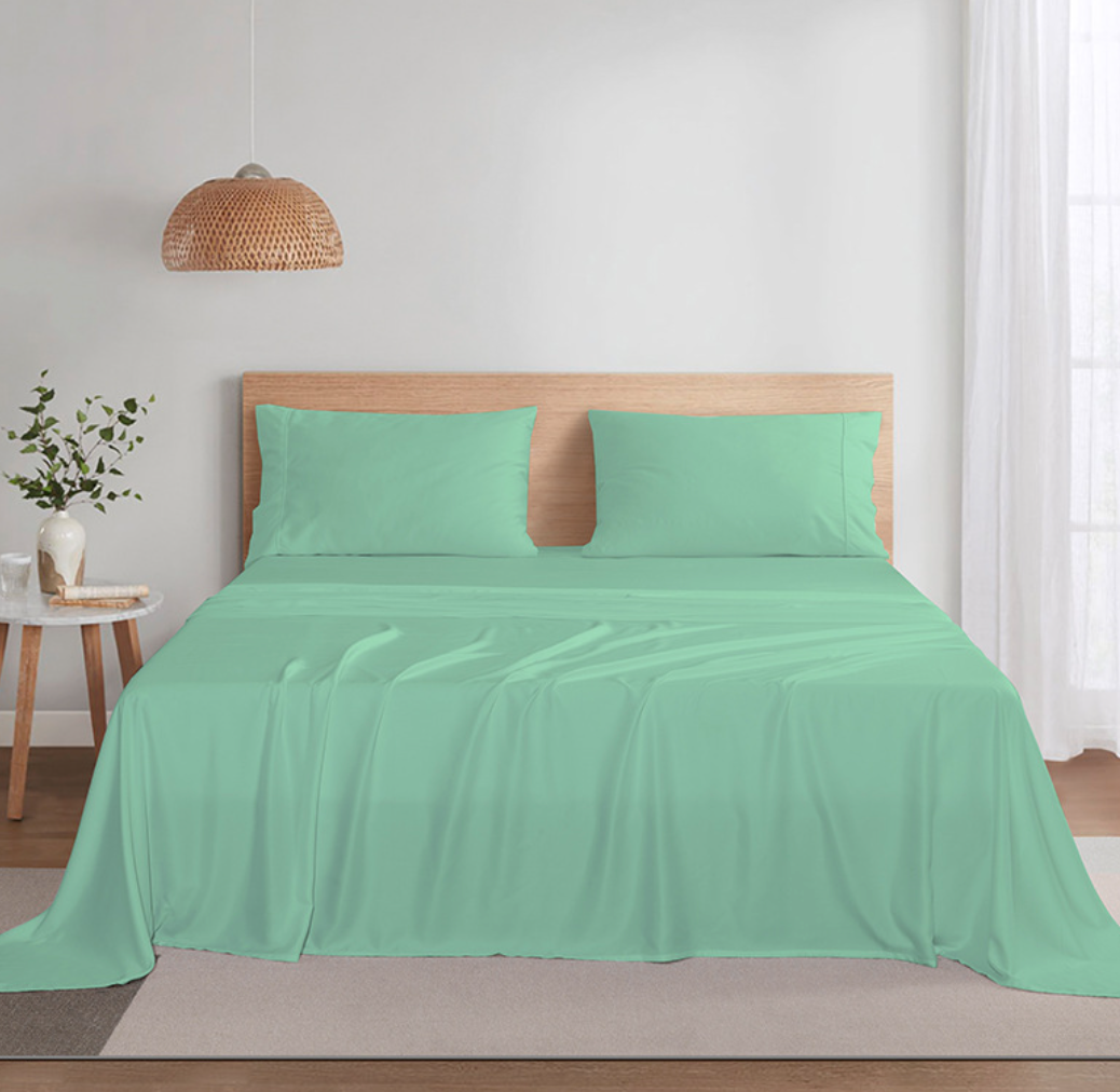 Bamboo Fiber Solid Color Bedding Set