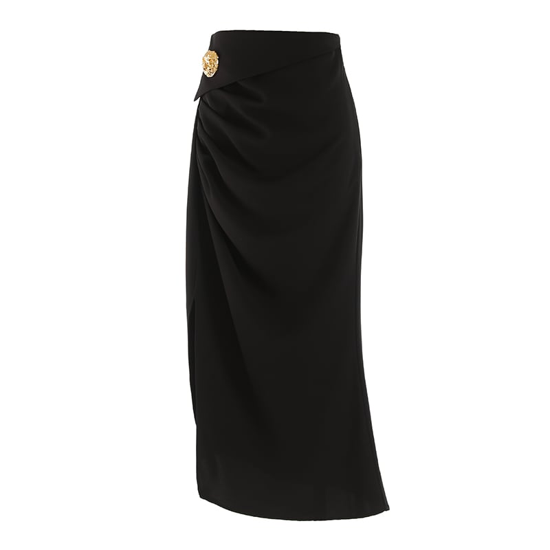 Elegant Irregular Slit Skirt for Women
